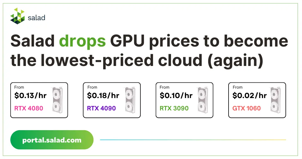 Salad GPU Cloud Pricing Update