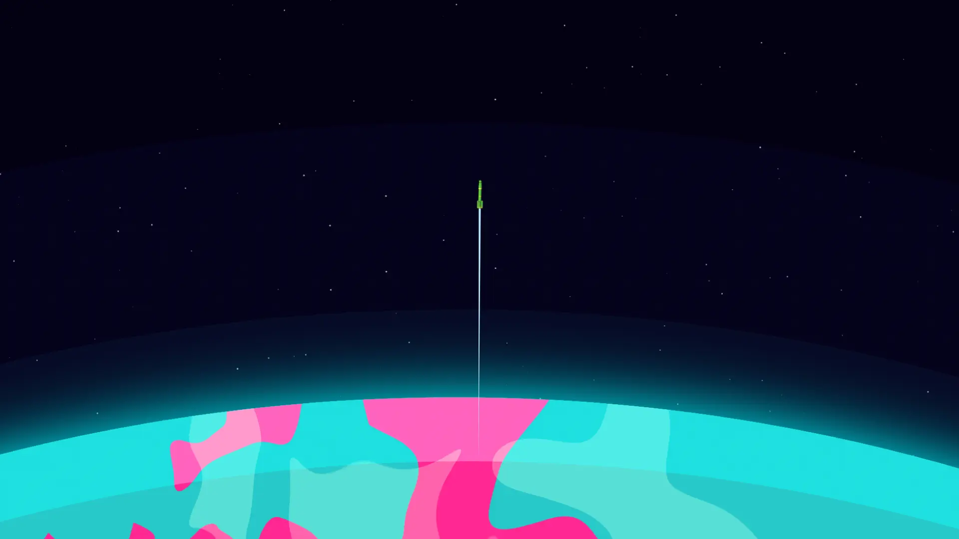 A rocket blasts off