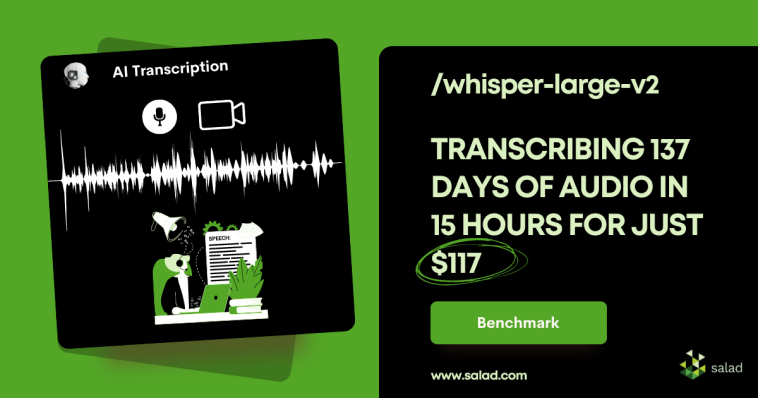 Whisper large inference benchmark - speech to text - transcription