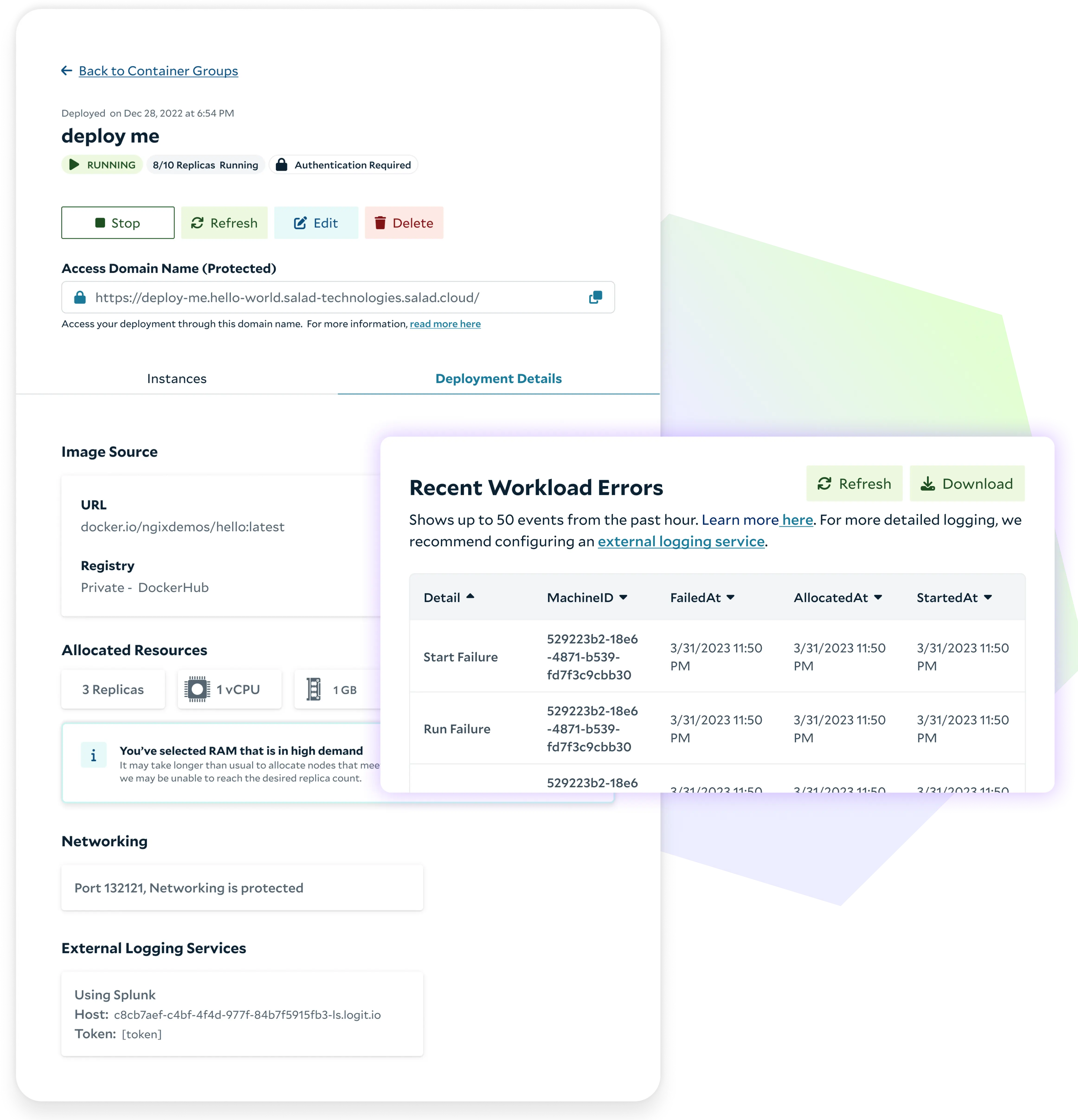 Secure reliable compute environment on SaladCloud